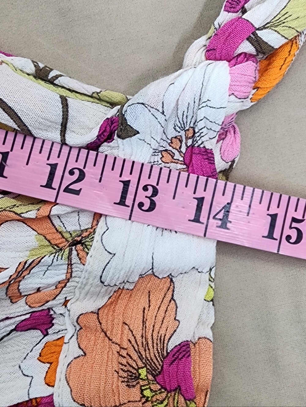 Women’s XL Boho Floral Off Shoulder Blouse Whimsical Coquette Puff Sleeve Top - Picture 6 of 9